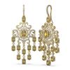 Image 2 : 17.05 ctw Canary Citrine & Diamond Earrings 18K Yellow Gold - REF-527A3N