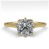 Image 1 : 1.0 ctw Certified VS/SI Cushion Diamond Engagment Ring 18k Yellow Gold - REF-317F3M