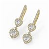 Image 1 : 2.5 ctw Heart Diamond Designer Earrings 18K Yellow Gold - REF-355W4H
