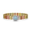 Image 1 : 33.04 ctw Sapphire & Diamond Bracelet 14K Yellow Gold - REF-340H5R
