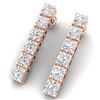 Image 1 : 3 ctw Certified VS/SI Diamond Earrings 18K Rose Gold - REF-264Y2X