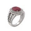 Image 1 : 5.39 ctw Ruby & Diamond Ring 18K White Gold - REF-263H6R