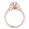 Image 2 : 1 ctw Certified VS/SI Diamond Wedding Ring 18k Rose Gold - REF-96M4G