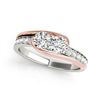 Image 2 : 1.45 ctw Certified VS/SI Diamond 2 Stone Ring 18k 2Tone Gold - REF-164X8A