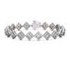 Image 1 : 8.46 ctw Princess Cut Diamond Micro Pave Bracelet 18K White Gold - REF-703G2W