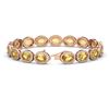Image 2 : 20.36 ctw Fancy Citrine & Diamond Micro Pave Halo Bracelet 10k Rose Gold - REF-290R9K