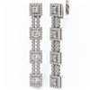 Image 3 : 4.25 ctw Princess Cut Diamond Designer Earrings 18K White Gold - REF-500A2N
