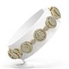 Image 2 : 10.5 ctw Diamond Designer Bracelet 18K Yellow Gold - REF-772M4G
