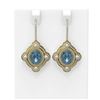Image 1 : 8.96 ctw Blue Topaz & Diamond Earrings 18K Yellow Gold - REF-267W3H