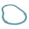Image 2 : 28.86 ctw Turquoise & Diamond Necklace 14K White Gold - REF-436R4K