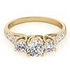 Image 1 : 0.75 ctw VS/SI Diamond 3 Stone Ring 18k Yellow Gold - REF-72Y2X