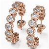 Image 1 : 3.12 ctw Diamond Designer Earrings 18K Rose Gold - REF-270H4R