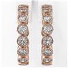 Image 2 : 3.12 ctw Diamond Designer Earrings 18K Rose Gold - REF-270H4R