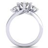 Image 3 : 1.25 ctw Certified VS/SI Diamond Solitaire 3 Stone Ring 14k White Gold - REF-201X3A