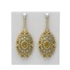 Image 1 : 16.58 ctw Canary Citrine & Diamond Earrings 18K Yellow Gold - REF-665K5Y