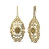 Image 2 : 16.58 ctw Canary Citrine & Diamond Earrings 18K Yellow Gold - REF-665K5Y