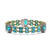 Image 1 : 33.49 ctw Swiss Topaz & Diamond Bracelet 14K Yellow Gold - REF-225W2H