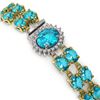 Image 3 : 33.49 ctw Swiss Topaz & Diamond Bracelet 14K Yellow Gold - REF-225W2H