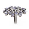 Image 2 : 11.50 ctw Tanzanite & Diamond Ring 18K White Gold - REF-481Y8X