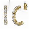 Image 3 : 3.74 ctw Oval Cut Diamond Designer Earrings 18K Yellow Gold - REF-392F6M