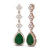 Image 2 : 9.82 ctw Emerald & Diamond Earrings 18K Rose Gold - REF-340G2W