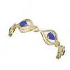 Image 2 : 22.03 ctw Sapphire & Diamond Bracelet 18K Yellow Gold - REF-709Y3X