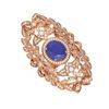 Image 1 : 8.82 ctw Sapphire & Diamond Ring 18K Rose Gold - REF-360Y2X