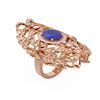 Image 3 : 8.82 ctw Sapphire & Diamond Ring 18K Rose Gold - REF-360Y2X