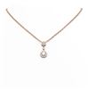 Image 1 : 1.61 ctw Diamond Necklace 18K Rose Gold - REF-344A2N