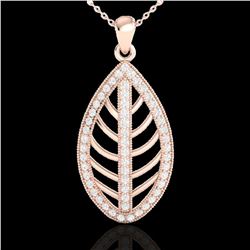 1 ctw Micro Pave VS/SI Diamond Designer Necklace 14k Rose Gold - REF-84M8G