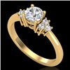 Image 1 : 0.75 ctw VS/SI Diamond Ring 18k Yellow Gold - REF-131R3K