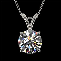 1.01 ctw Certified Quality Diamond Necklace 10k White Gold - REF-141Y3X