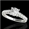 Image 1 : 1.55 ctw Certified Diamond Solitaire Ring 10k White Gold - REF-245G5W