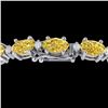 Image 1 : 19.7 ctw Citrine & VS/SI Diamond Eternity Bracelet 10k White Gold - REF-98W2H