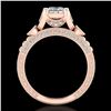 Image 1 : 1.75 ctw Princess VS/SI Diamond Art Deco Ring 18k Rose Gold - REF-445H5R