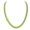 Image 3 : 80 ctw Peridot & VS/SI Diamond Micro Pave Necklace 14k White Gold - REF-418N2F