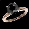 Image 2 : 2.59 ctw Fancy Black Diamond Solitaire Engagment Ring 10k Rose Gold - REF-57F8M