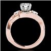 Image 2 : 1.76 ctw Certified Diamond Bypass Solitaire Ring 10k Rose Gold - REF-238F6M