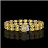 Image 1 : 24.02 ctw Citrine & Diamond Bracelet 14K Yellow Gold - REF-218F2M