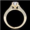 Image 2 : 1.6 ctw Certified Diamond Solitaire Ring 10k Yellow Gold - REF-197K8Y