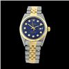 Image 2 : Rolex Ladies Two Tone 14K Gold/SS, Diamond Dial with Fluted Bezel, Sapphire Crystal