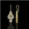 Image 2 : 3.07 ctw Pear Cut Diamond Micro Pave Earrings 18K Yellow Gold - REF-269N2F
