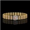 Image 1 : 24.91 ctw Morganite & Diamond Bracelet 14K Yellow Gold - REF-354K5Y
