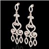 Image 1 : 3.25 ctw VS/SI Diamond Micro Pave Designer Earrings 14k Rose Gold - REF-318H2R