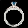 Image 2 : 1.3 ctw SI Certified Fancy Blue Diamond Solitaire Ring 10k 2Tone Gold - REF-135N2F
