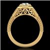 Image 1 : 0.84 ctw VS/SI Diamond Solitaire Art Deco Ring 18k Yellow Gold - REF-236H4R