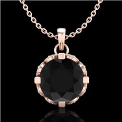 1.5 ctw Fancy Black Diamond Art Deco Stud Necklace 18k Rose Gold - REF-101Y8X