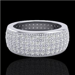 2.50 ctw Micro Pave VS/SI Diamond ERERNITY Ring .5 18k White Gold - REF-249R3K