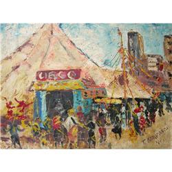 Amazing Tadashi Kaminagai Painting, "Circus" #1456236