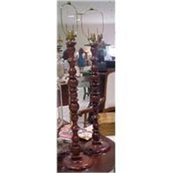 Tall Mahogany Table Lamps #1456243